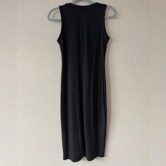 Lascana black ribbed knit midi dress - Picture 7 of 8